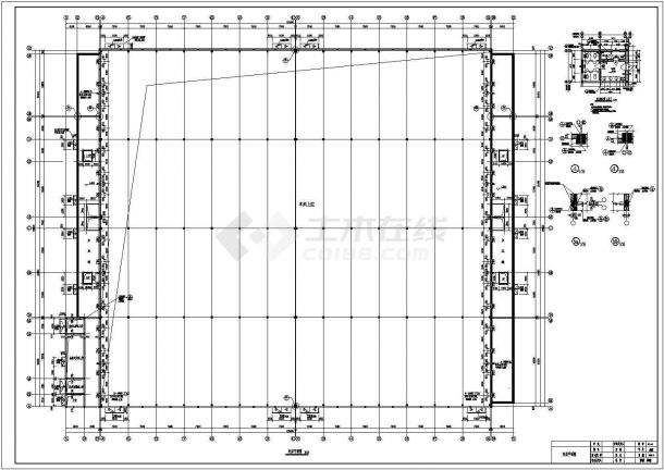 某生产车间框架建筑、结构设计施工图-图二