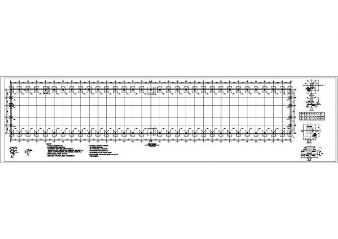 某30吨吊车砼柱轻钢屋面厂房结构施工图_图1