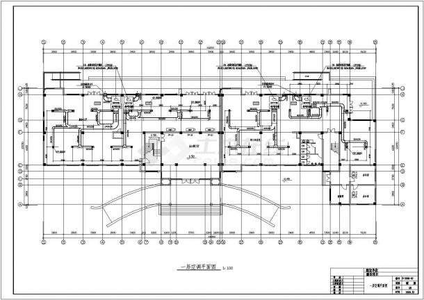 杭州某地区四层办公楼空调暖通设计CAD图（含设计说明）-图一