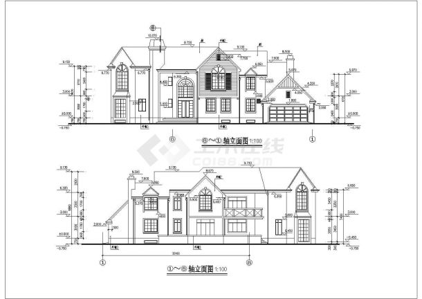 某700.2平方米二层别墅全套建筑设计施工图-图一