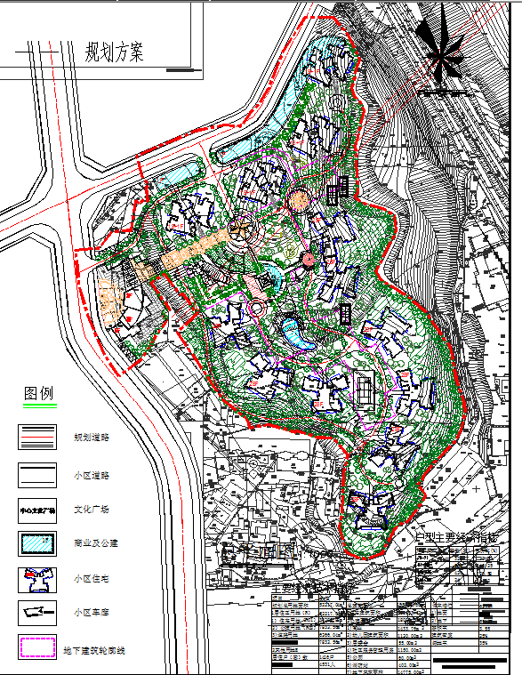 大渡口紫花园规划方案总平面图（节点详细）_图1
