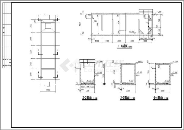 某屠宰废水处理工程结构设计施工图-图二