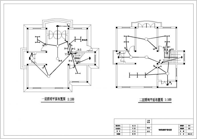 某地生态园管理房水电cad设计图_图1