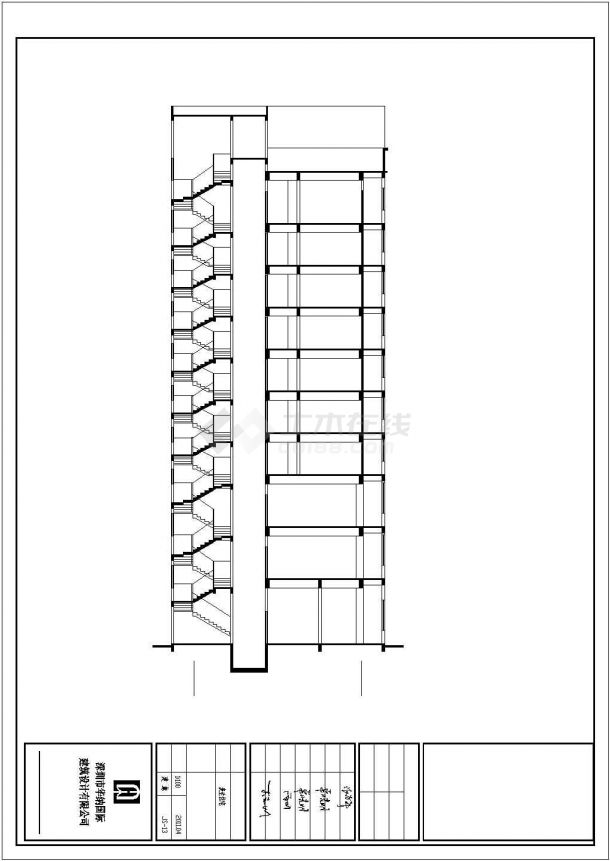 某高层完整住宅CAD建筑施工图纸-图二