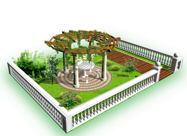 【浙江】某小区别墅后花园设计施工图纸-图一