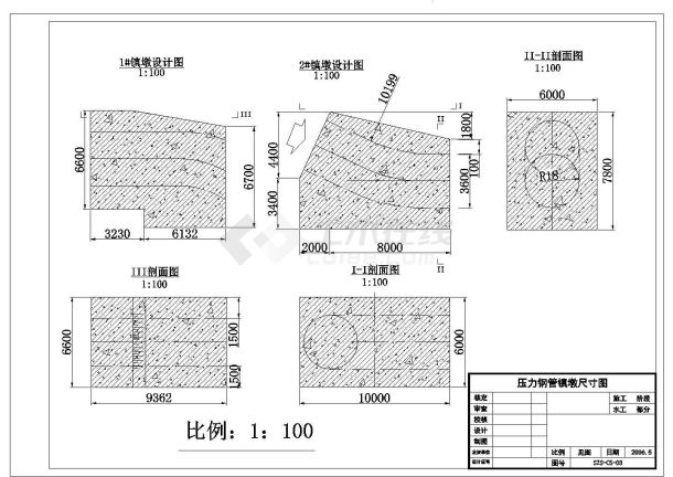 某处的小型电站压力钢管方案设计施工图-图二