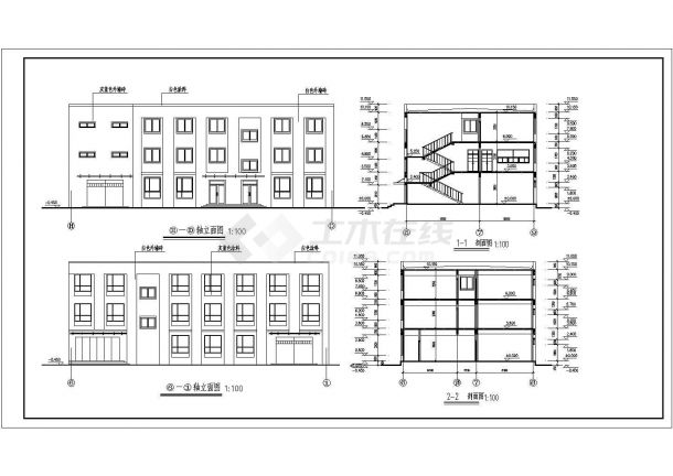 某单位三层砖混结构办公楼给排水消防设计图-图二