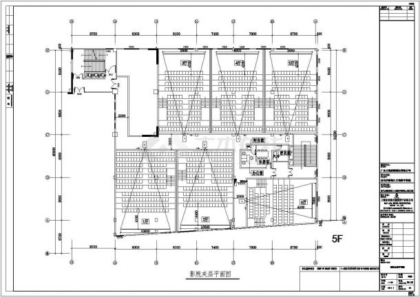 某大型电影院详细建筑平面CAD布置图（内饰水电装修图）-图二