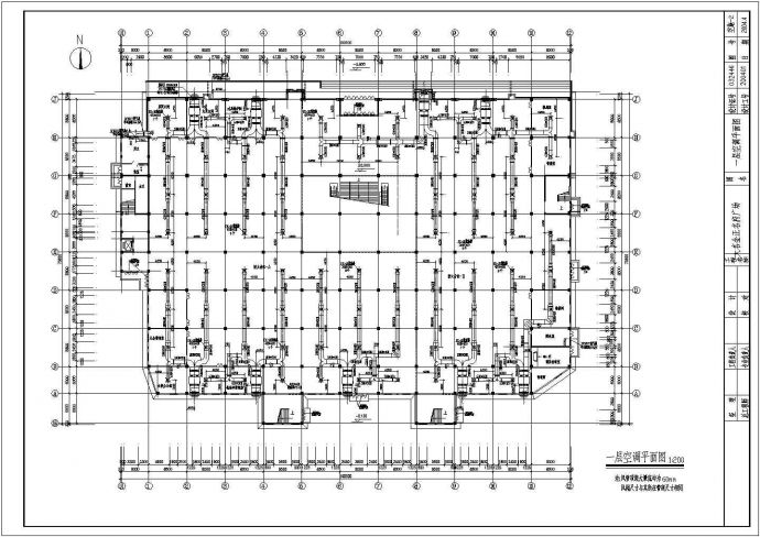 某地区四层中型商场空调设计全套图_图1