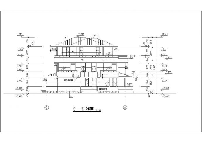 某新中式风格别墅全套建筑设计施工图_图1