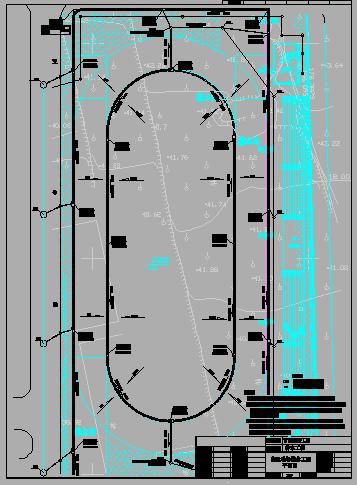 某学校足球场排水设计CAD施工图-图一