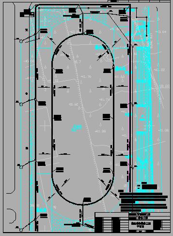 某学校足球场排水设计CAD施工图_图1