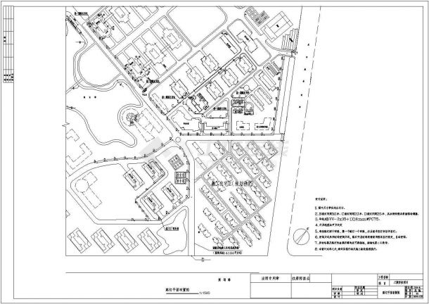 某学校校区市政给排水管道工程设计图-图一