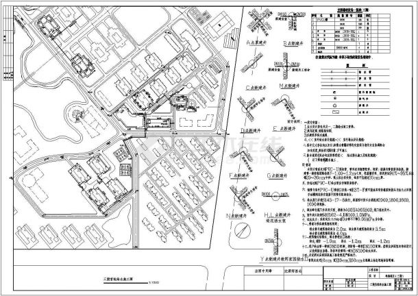 某学校校区市政给排水管道工程设计图-图二