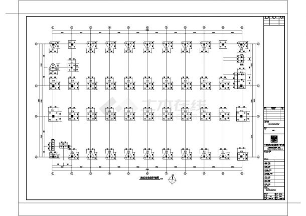 杭州某车间二层框架结构设计施工图（共两套图纸）-图一