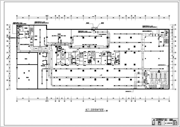 某地区大型五星宾馆地下-2层空调设计图_图1