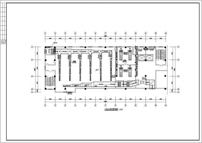 某地区大型宾馆中央空调平面设计图纸_图1
