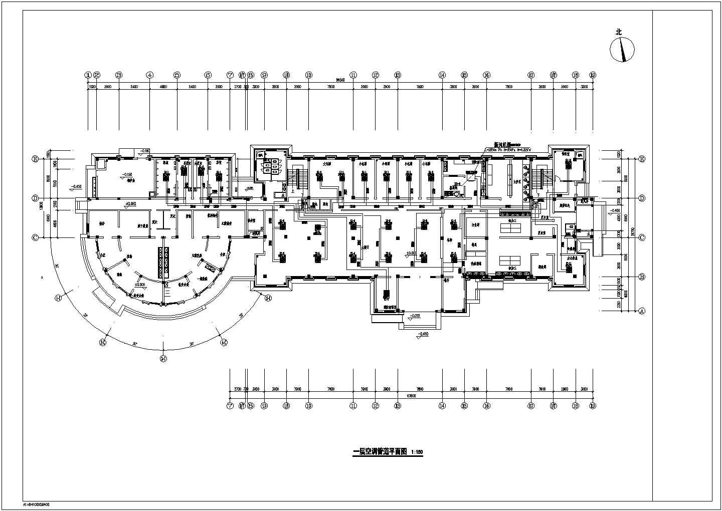 某多层项目后勤楼空调施工设计图纸