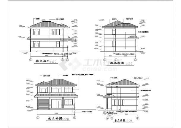 5套别墅建筑结构施工图纸（共32张）-图二