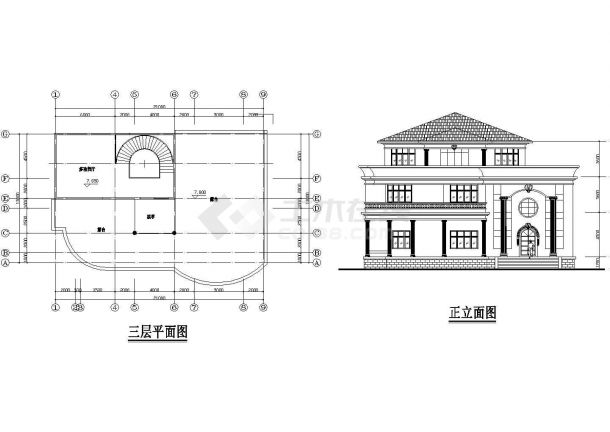 某地别墅设计方案图纸（共29张）-图二