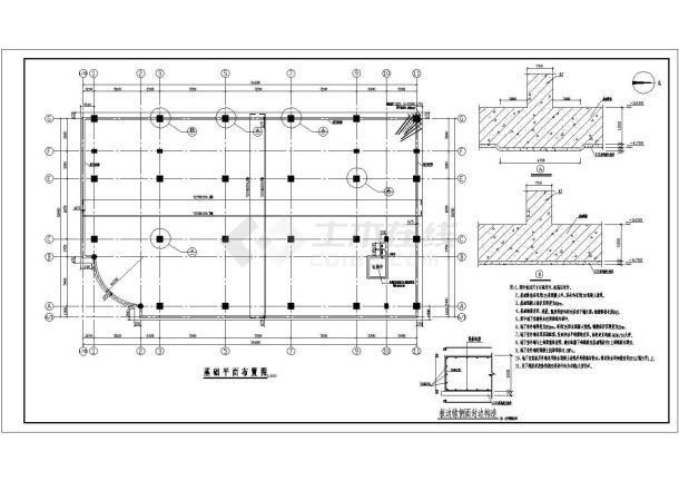 某地9层框架结构大厦结构设计施工图-图一