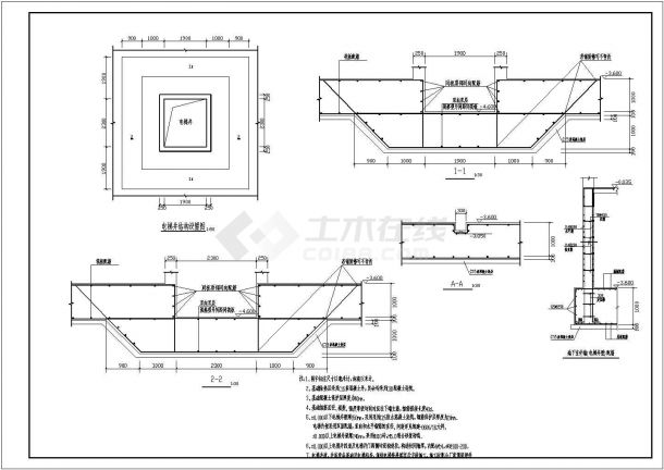 某地9层框架结构大厦结构设计施工图-图二