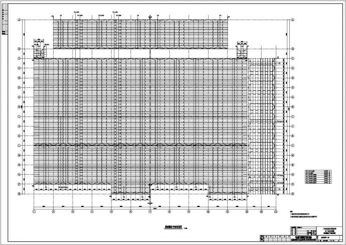 广州某单位排架结构屋面工业厂房结构施工图_图1
