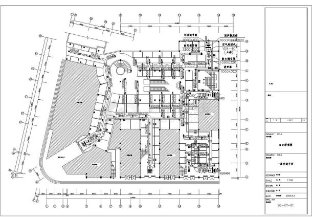 某地区大型商场中央空调平面设计图-图一