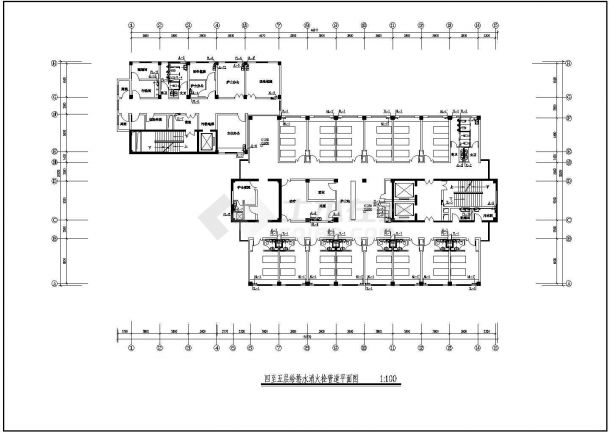 某九层一类高层医院建筑给排水施工图-图一