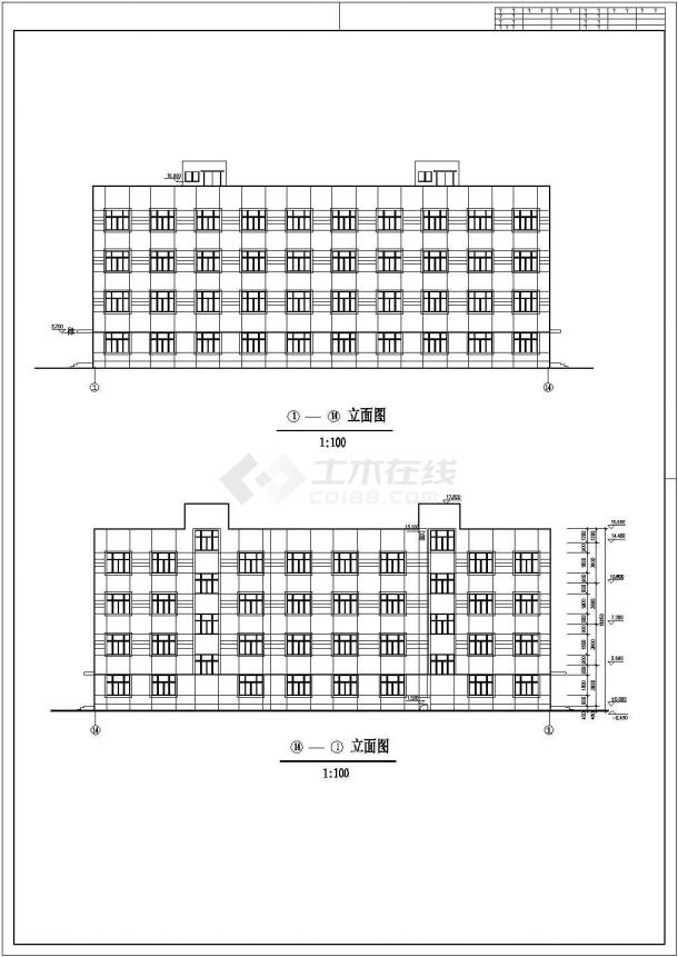 某地区制衣厂研发楼完整设计施工图纸-图一