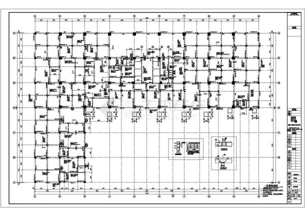 20层框剪商贸大厦办公楼结构施工图.-图一