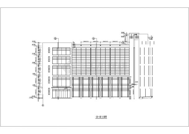 山东省某城市综合楼设计CAD建筑图-图一