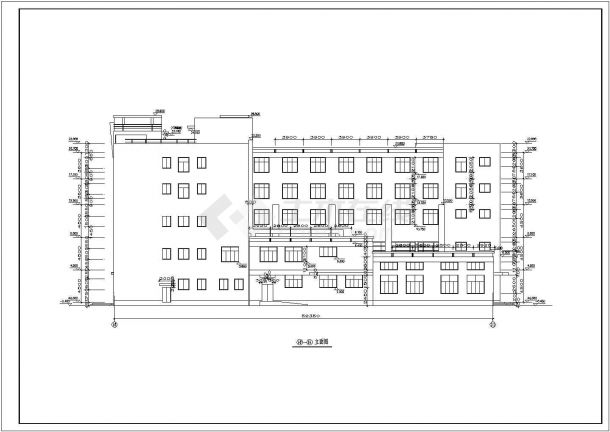山东省某城市综合楼设计CAD建筑图-图二