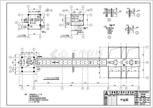 某石灰窑框架+钢结构设计施工图纸-图二