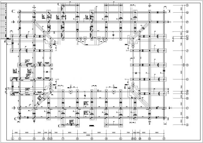 某地大型框架结构体育馆结构设计施工图_图1