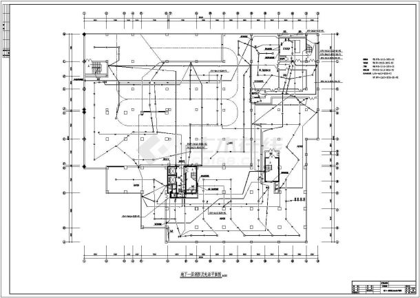某地区多层商场建筑电气设计施工CAD图-图一