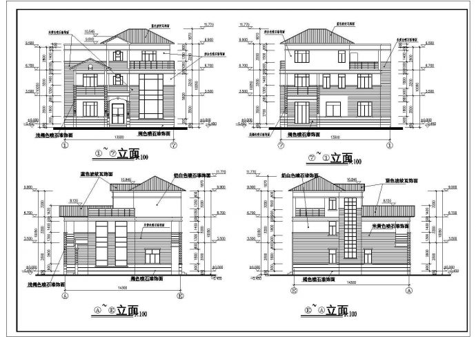 某地单家独院式住宅别墅设计方案施工图_图1