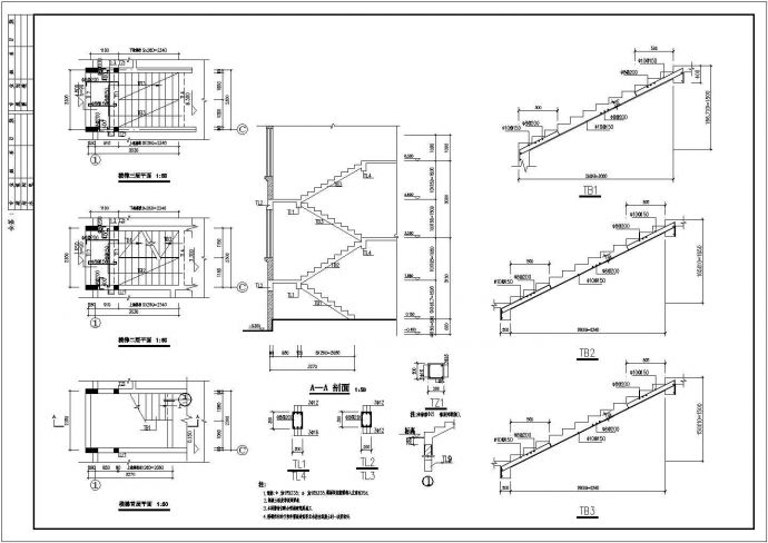 某地区三层复式别墅设计方案结构图_图1