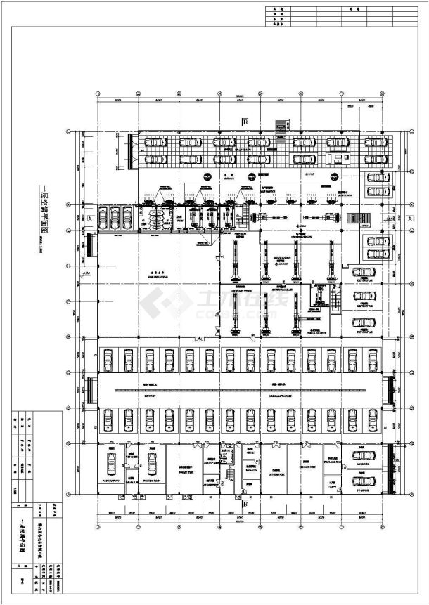 南方某地区宝马汽车展厅空调平面图-图一