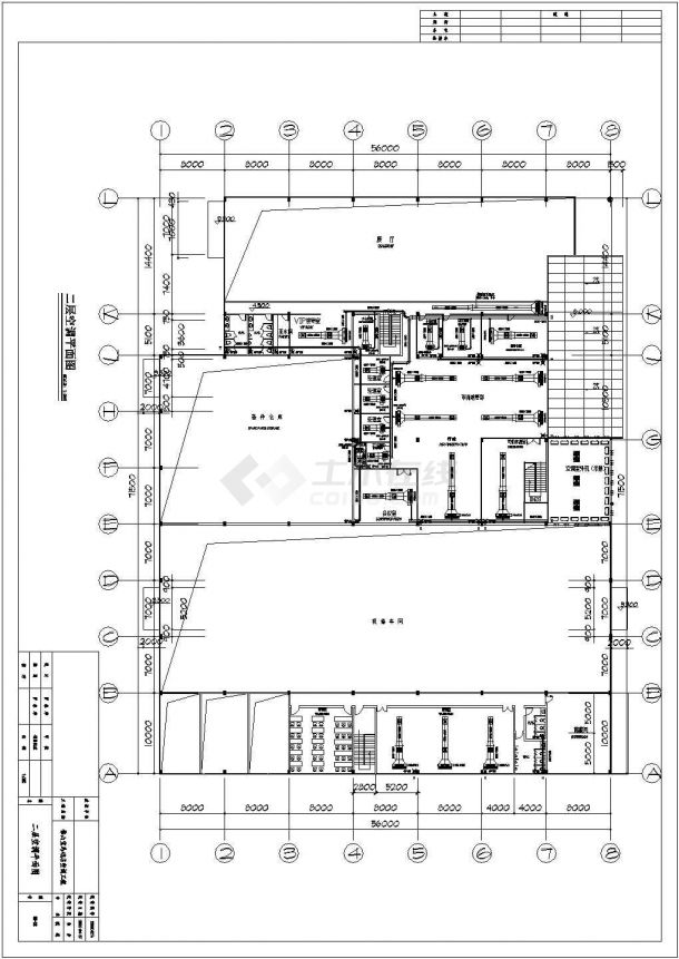 南方某地区宝马汽车展厅空调平面图-图二