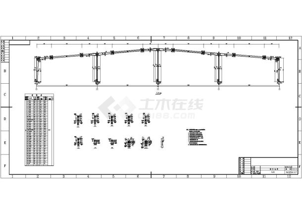 72米跨门式刚架烟叶仓库结构设计施工图-图二