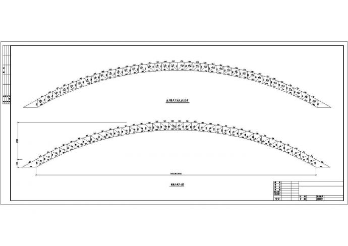 某圆拱形轻钢大门建筑结构设计施工图_图1