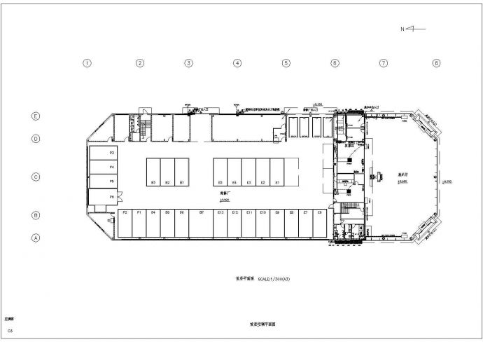 某地区汽车展厅小型中央空调设计图纸_图1