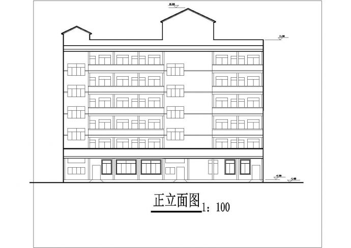 某住宅楼院内高层宾馆CAD设计方案图_图1
