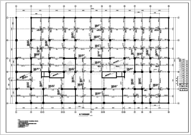 某地12层框架剪力墙住宅楼结构设计施工图-图二