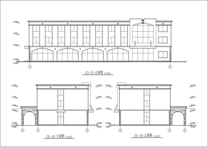 某地区小型学生宿舍楼建筑图整套设计图（共6张）_图1