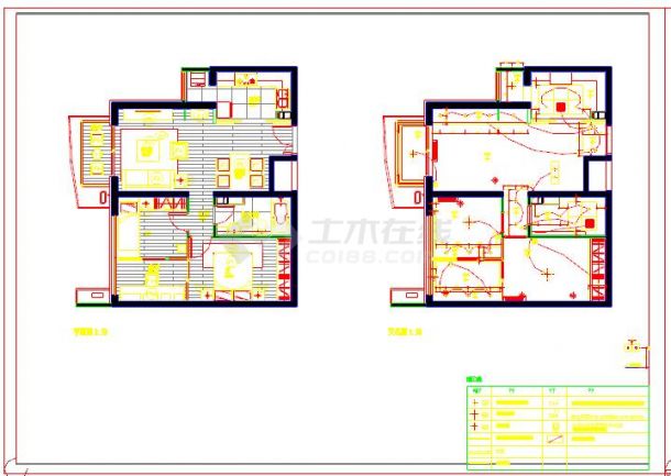 某地区职工公寓楼施工CAD电路设计图-图一