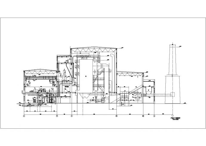 某地区大型热电站主厂房布置平面图_图1