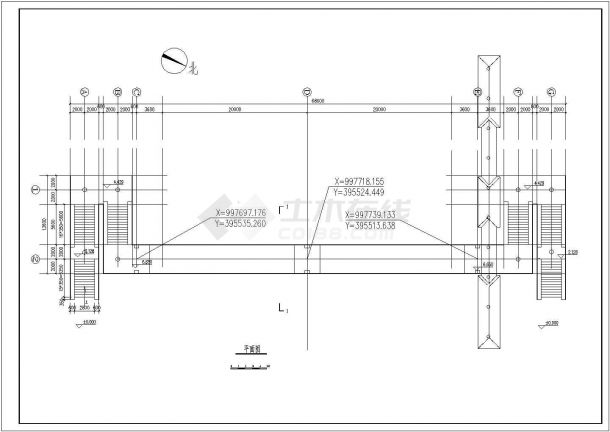 【珠海】市某人行天桥钢结构设计施工图-图一