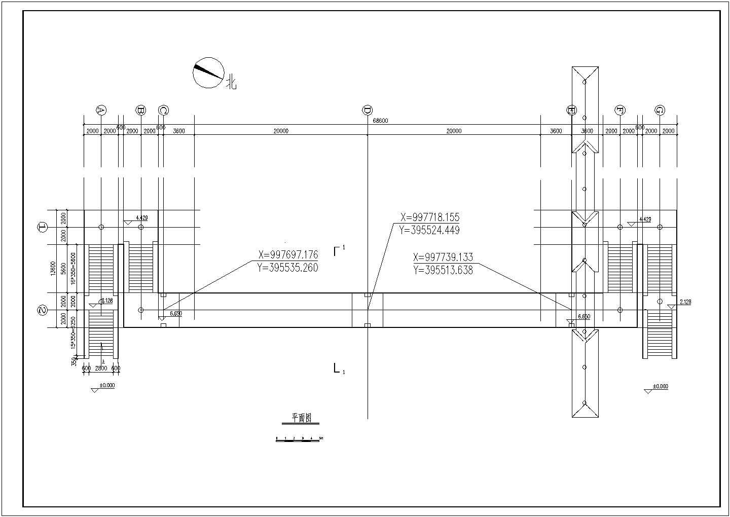 【珠海】市某人行天桥钢结构设计施工图